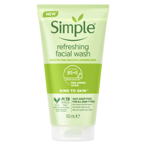 Simple Kind to Skin Refreshing Facial Wash with Vitamin B5+E 150ml